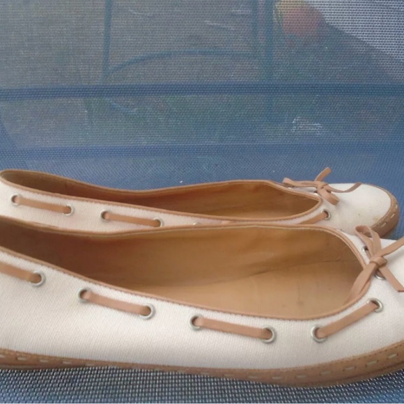 Chanel Vintage Canvas/Leather Flats size 39 - Picture 5 of 10